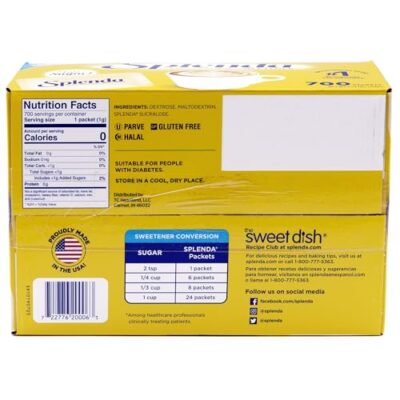 SPLENDA Zero Calorie Sweetener, 700 Count Packets - Image 8