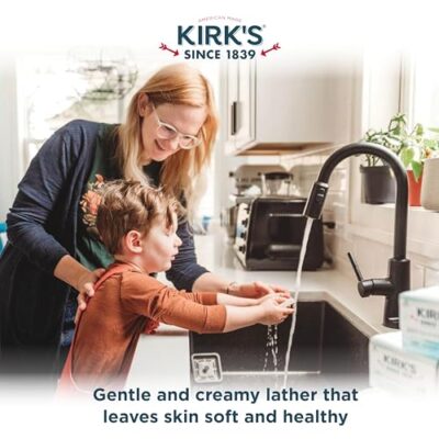 Kirk's Castile Bar Soap Clean Soap for Men, Women & Children | Premium Coconut Oil | Sensitive Skin Formula, Vegan | Fragrance-Free/Unscented | 4 oz. Bars - 3 Pack - Image 6