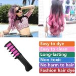 New Hair Chalk Comb Temporary Hair Color Dye for Girls Kids, Washable Hair Chalk for Girls Age 4 5 6 7 8 9 10-12 Birthday Christmas Cosplay Hair DIY Party - Image 6