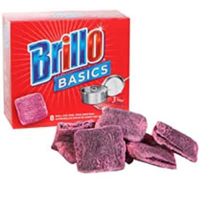 Brillo Basics Steel-wool Soap Pads, 8-ct. Boxes - Pack of 4