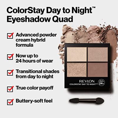Revlon Eyeshadow Palette, ColorStay Day to Night Up to 24 Hour Eye Makeup, Velvety Pigmented Blendable Matte & Shimmer Finishes, 530 Seductive, 0.16 Oz - Image 3