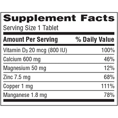 Caltrate 600+D3 Plus Minerals Calcium and Vitamin D Supplement Tablets, Bone Health and Mineral Supplement for Adults - 60 Count - Image 8