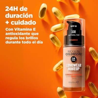 Revlon Colorstay Liquid Makeup Foundation with Pump - 180 Sand Beige - Image 4