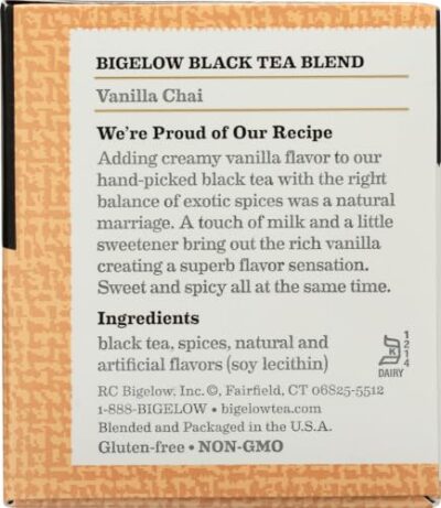 Bigelow B79593 Bigelow Special Blend Vanilla Chai Tea -6x20 Bag - Image 4
