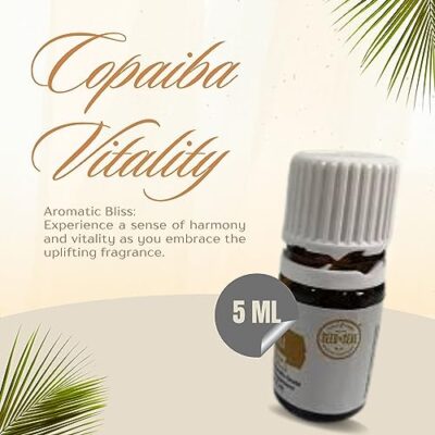 Copaiba Vitality 5ml Essential Oil by Young Living - Has Robust, Earthy Flavor - Buttery, Delicate Flavor - Supports Overall Wellness - Relaxing Moment - Image 4