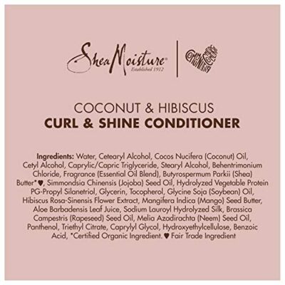 SheaMoisture Curl & Shine Conditioner Coconut & Hibiscus, for Thick, Curly Hair to Moisturize & Soften, 13 oz - Image 17