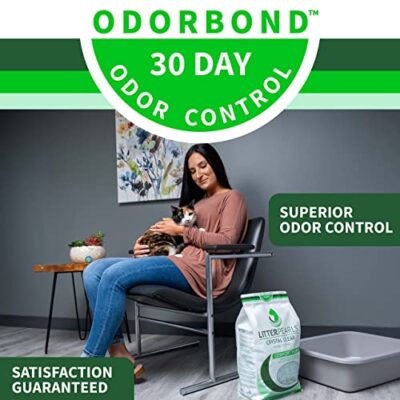 Litter Pearls Crystal Clear Unscented Non-Clumping Crystal Cat Litter with Odorbond, 7 lb - Image 2