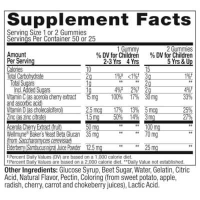 OLLY Kids Immunity Gummy, Immune Support, Wellmune, Elderberry, Vitamin C, Zinc, Chewable Supplement, Cherry - 50 Count - Image 9