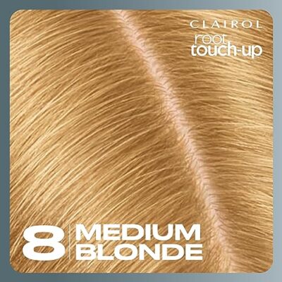 Clairol Root Touch-Up by Nice'n Easy Permanent Hair Dye, 8 Medium Blonde Hair Color, Pack of 1 - Image 11