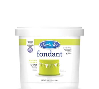 Satin Ice Fondant, Bright Green, 2 Pound