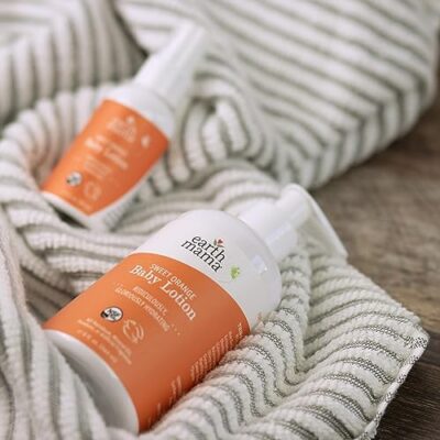Earth Mama Sweet Orange Baby Lotion | Moisturizing Body Lotion for Dry Skin, Newborn Baby Lotion Sensitive Skin Care, Face Lotion for Babies & Kids with Shea Butter, Calendula & Aloe, 8 Fl Oz - Image 8