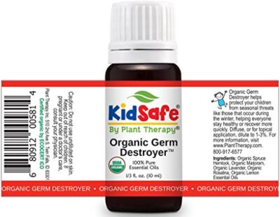 Plant Therapy KidSafe Organic Destroyer Essential Oil Blend 10 mL (1/3 oz) 100% Pure, Undiluted, Therapeutic Grade - Image 7