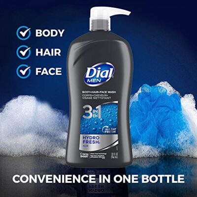 Dial Men 3in1 Body, Hair and Face Wash, Hydro Fresh, 32 fl oz - Image 8