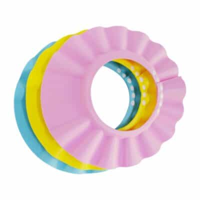 HOOYEE Safe Shampoo Shower Bathing Protection Bath Cap Soft Adjustable Visor Hat for Toddler, Baby, Kids, Children (pink) - Image 7