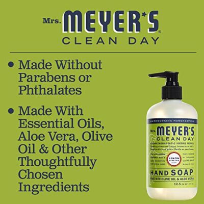 Mrs. Meyer's Clean Day Liquid Hand Soap, Cruelty-Free, and Biodegradable Hand Wash Made with Essential Oils, Lemon Verbena Scent, 12.5 Oz (Pack of 3) - Image 5