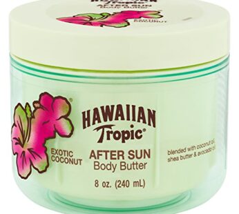 Hawaiian Tropic After Sun Body Butter with Coconut Oil, 8oz | After Sun Lotion, Moisturizing Body Lotion, After Sun Moisturizer, Coconut Body Butter, After Sun Care, After Sun Skin Care, 8oz