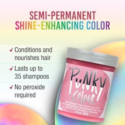 Punky Cotton Candy Semi Permanent Conditioning Hair Color, Vegan, PPD and Paraben Free, lasts up to 35 washes, 3.5oz - Image 2