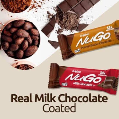 NuGo Protein Bar, Peanut Butter Chocolate, 11g Protein, 170 Calories, Gluten Free, 15 Count - Image 3