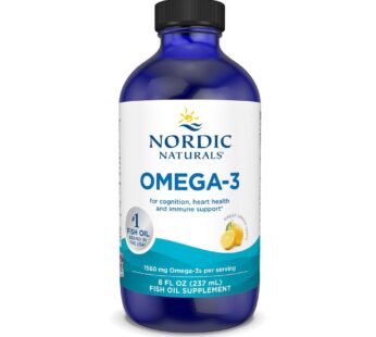 Nordic Naturals Omega-3, Lemon Flavor – 8 oz – 1560 mg Omega-3 – Fish Oil – EPA & DHA – Immune Support, Brain & Heart Health, Optimal Wellness – Non-GMO – 48 Servings