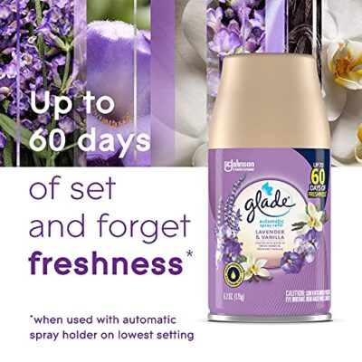 Glade Automatic Spray Refill, Air Freshener for Home and Bathroom, Lavender & Vanilla, 6.2 Oz, 2 Count - Image 9
