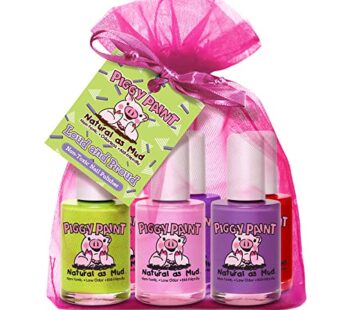 Piggy Paint | 100% Non-Toxic Girls Nail Polish | Safe, Cruelty-free, Vegan, & Low Odor for Kids | Loud & Proud (6 Polish Set)