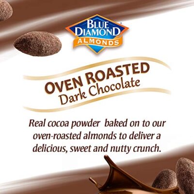 Blue Diamond Almonds Oven Roasted Dark Chocolate Flavored Snack Nuts, 14 Oz Resealable Bag (Pack of 1) - Image 3