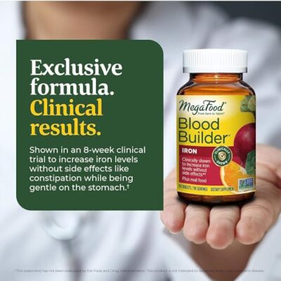 MegaFood Blood Builder - Iron Supplement Clinically Shown to Increase Iron Levels without Side Effects - Iron Supplement for Women with Vitamin C, Vitamin B12 and Folic Acid - Vegan - 90 Tabs - Image 8