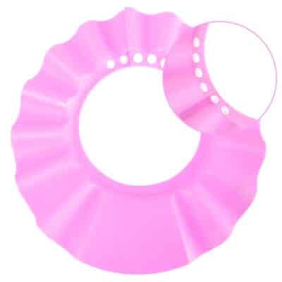 HOOYEE Safe Shampoo Shower Bathing Protection Bath Cap Soft Adjustable Visor Hat for Toddler, Baby, Kids, Children (pink) - Image 3