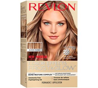 Revlon Permanent Hair Color, Permanent Hair Dye, Color Effects Highlighting Kit, Ammonia Free & Paraben Free, 20 Blonde, 8 Oz, (Pack of 1)