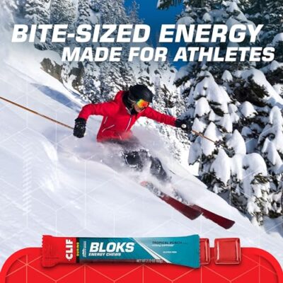 CLIF BLOKS - Tropical Punch Flavor with Caffeine - Energy Chews - Non-GMO - Plant Based - Fast Fuel for Cycling and Running - Quick Carbohydrates and Electrolytes - 2.12 oz. (18 Count) - Image 5