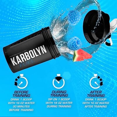 EFX Sports Karbolyn Fuel | Fast-Absorbing Carbohydrate Powder | Carb Load, Sustained Energy, Quick Recovery | Stimulant Free | 37 Servings (Blue Razz Watermelon) - Image 6