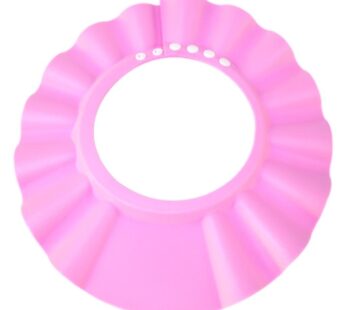 HOOYEE Safe Shampoo Shower Bathing Protection Bath Cap Soft Adjustable Visor Hat for Toddler, Baby, Kids, Children (pink)
