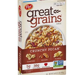 Post Great Grains Crunchy Pecan Whole Grain Cereal, 16 Ounce, (88168)
