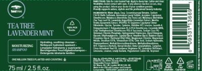 Tea Tree Lavender Mint Moisturizing Shampoo, Hydrates + Soothes, For Coarse + Dry Hair, 2.5 fl. oz. - Image 9