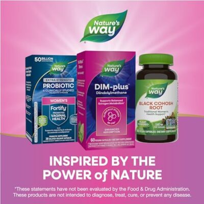 Nature's Way DIM-Plus, DIM Supplement, Supports Balanced Estrogen Metabolism*, Diindolylmethane, 60 Vegan Capsules (Packaging May Vary) - Image 7