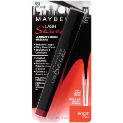 Maybelline Lash Stiletto Ultimate Length Washable Mascara, Very Black, 1 Count - Image 2