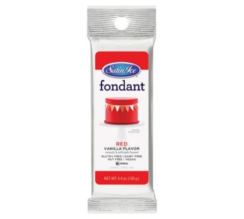 Satin Ice Fondant, Red, 4.4 Ounce