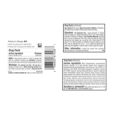 Neutrogena Healthy Skin Liquid Makeup Foundation, Broad Spectrum SPF 20 Sunscreen, Lightweight & Flawless Coverage Foundation with Antioxidant Vitamin E & Feverfew, Medium Beige, 1 fl. oz - Image 8
