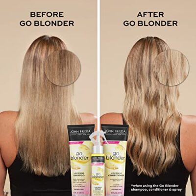 John Frieda Sheer Blonde Go Blonder Conditioner, Gradual Lightening Conditioner, 8.3 oz, with Citrus and Chamomile, featuring our BlondMend Technology - Image 4