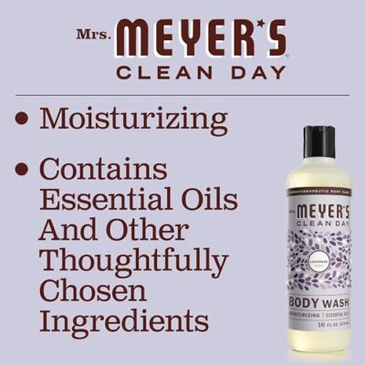 MRS. MEYER'S CLEAN DAY Moisturizing Body Wash for Women and Men, Biodegradable Shower Gel Formula Made with Essential Oils, Lavender, 16 oz - Image 5