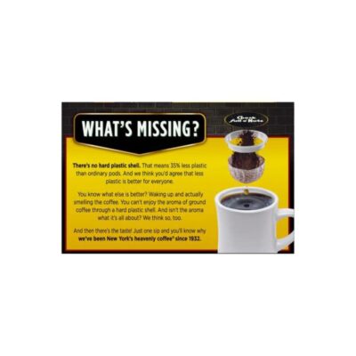 Chock Full o'Nuts Soho Side Morning Mild Roast, K-Cup Compatible Pods (72 Count) - Arabica Coffee in Eco-Friendly Keurig-Compatible Single Serve Cups - Image 6