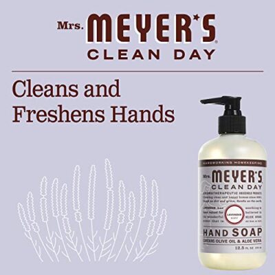 MRS. MEYER'S CLEAN DAY Hand Soap, Made with Essential Oils, Biodegradable Formula, Lavender, 12.5 fl. oz - Pack of 3 - Image 4