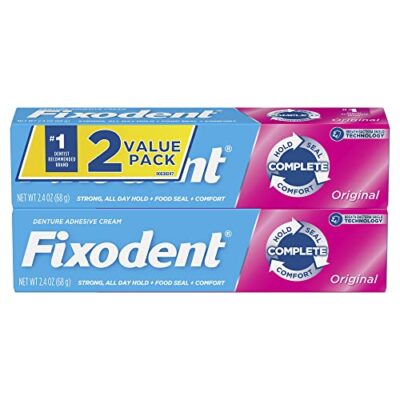 Fixodent Complete Original Denture Adhesive Cream, 2.4 oz, Pack of 2 - Image 4