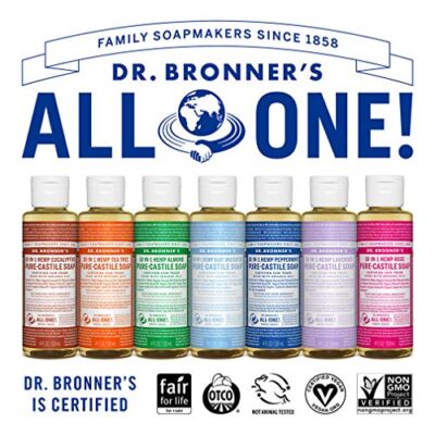 Dr. Bronner's - Pure-Castile Liquid Soap (Tea Tree, 4 Ounce) - Made with Organic Oils, 18-in-1 Uses: Acne-Prone Skin, Dandruff, Laundry, Pets and Dishes, Concentrated, Vegan, Non-GMO - Image 6