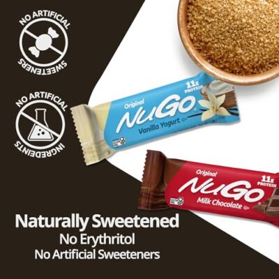 NuGo Protein Bar, Peanut Butter Chocolate, 11g Protein, 170 Calories, Gluten Free, 15 Count - Image 4