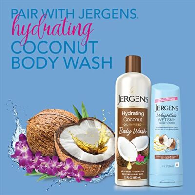 Jergens Wet Skin Body Lotion with Coconut Oil, In Shower Lotion for Dry Skin, Fast-Absorbing, Non-Sticky, Dermatologist Tested, 10 Ounce - Image 2