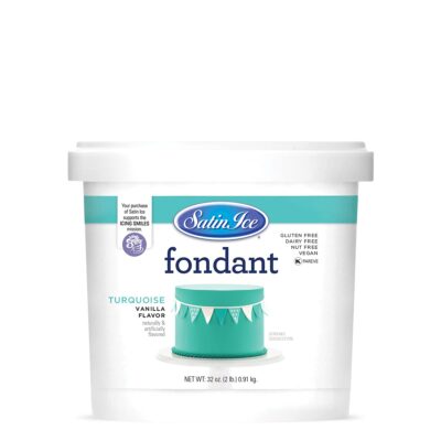Satin Ice Fondant, Turquoise, 2 Pound