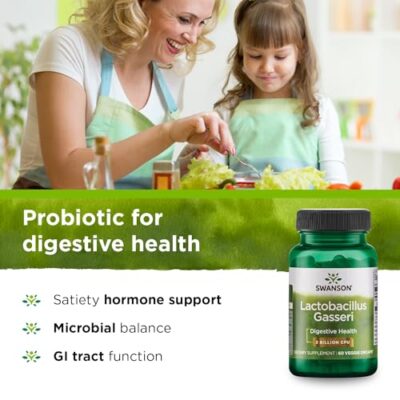 Swanson Lactobacillus Gasseri - Probiotic Supplement Supporting Digestive Health with 3 Billion CFU - Design-Release Satiety & Fat Metabolism Support - (60 Veggie Capsules) - Image 3