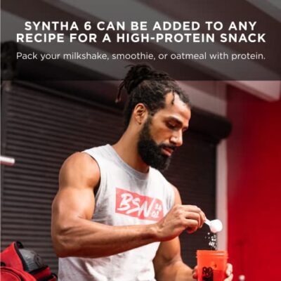 BSN SYNTHA-6 Edge Protein Powder, with Hydrolyzed Whey, Micellar Casein, Milk Protein Isolate, Low Sugar, 24g Protein, Cookies N Cream, 28 Servings - Image 6