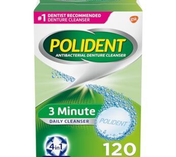 Polident 3 Minute Denture Cleanser Tablets – 120 Count